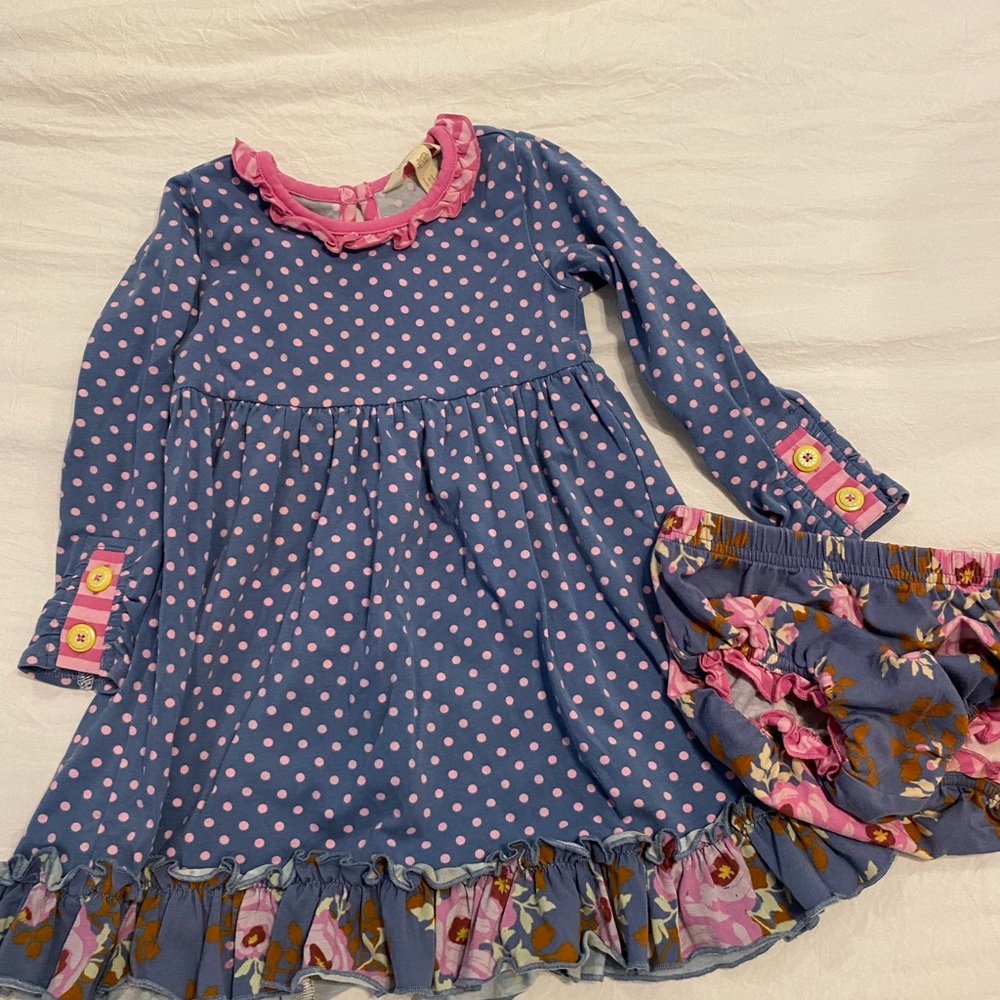 Girls Matilda Jane dress w/bloomers